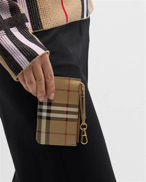 burberry check wallet neiman|Burberry Check Zip Compact Wallet .